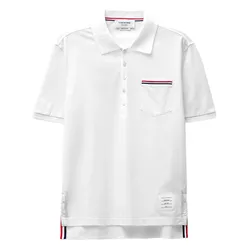 Áo Polo Nam Thom Browne Chest Pocket Polo Shirt Màu Trắng Size 3