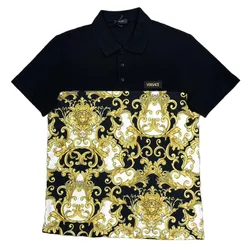 Áo Polo Nam Versace Jeans Couture Shirt Màu Đen Vàng Size XL