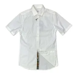 Áo Sơ Mi Burberry Check Shirt Màu Trắng Size XS