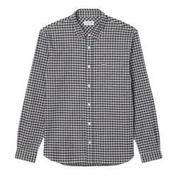 Áo Sơ Mi Dài Tay Nam Lacoste Men's Regular Fit Stretch Plaid Shirt CH1343 GA3 Màu Xanh Trắng Size 38