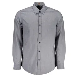 Áo Sơ Mi Nam Hugo Boss 50489341RICKERT_BL418 Màu Ghi Xám Size S