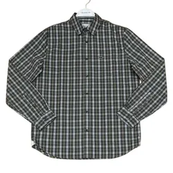 Áo Sơ Mi Nam Lacoste Brand Mens Long Sleeve Plaid Shirt Tan Black Regular Fit Cotton Phối Màu Size 38