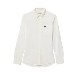 Áo Sơ Mi Nữ Lacoste Piqué CF3264-10 Màu Trắng Size 36