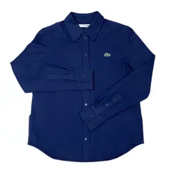 Áo Sơ Mi Nữ Lacoste Sleeved Shirt Màu Xanh Navy Size 36