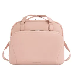 Balo Nữ Charles & Keith CNK Nelly Front-Pocket Boxy Backpack Light Pink CK2-60160247 Màu Hồng