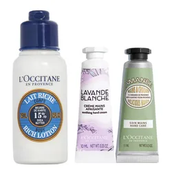 Bộ Kem Dưỡng Da Tay L'occitane Hand Cream & Body Lotion Mini 4 Món