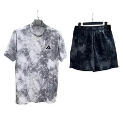 Bộ Thể Thao Nam Adidas Performance Sea Tee Men's Fall All Over Print Short Màu Xám Đen Size S
