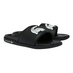 Dép Nam Lacoste Men's Croco Dualiste Logo Strap Slides 43CMA0020 312 Màu Đen Size 6