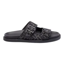 Dép Nam Fendi Jacquard Sandals Màu Đen Xám Size 39
