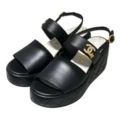 Dép Sandal Nữ Chanel Mark Platform A Cute Flower Black G45547-X01000-94305 Màu Đen Size 37