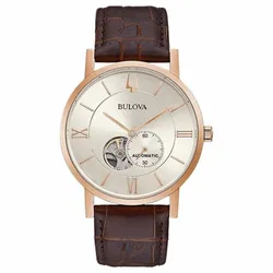 Đồng Hồ Nam Bulova Bulova Classic Automatic Watch 97A150 Màu Nâu - Vàng Hồng