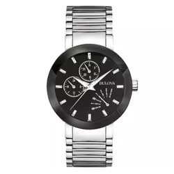 Đồng Hồ Nam Bulova Quartz 96C105 Màu Bạc Đen