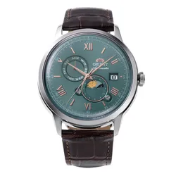 Đồng Hồ Nam Orient Bambino Automatic Watch RA-AK0805E30B Màu Nâu/Xanh