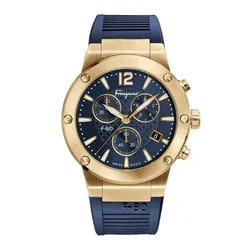 Đồng Hồ Nam Salvatore Ferragamo F-80 44mm FIJ00720 Màu Xanh - Vàng