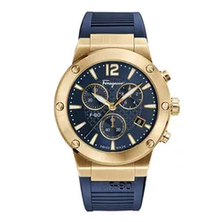 Đồng Hồ Nam Salvatore Ferragamo F-80 FIJ00720 Màu Xanh Vàng