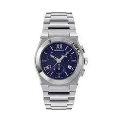 Đồng Hồ Nam Salvatore Ferragamo Vega Chrono Bracelet Watch Màu Xanh Bạc
