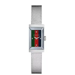 Đồng Hồ Nữ Gucci  YA147510 G-Frame Ladies Nylon Tone Silver Màu Bạc