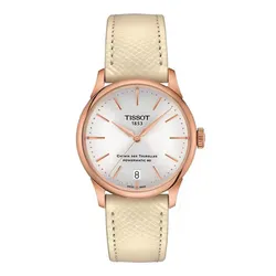 Đồng Hồ Tissot Chemin Des Tourelles Powermatic 80 Watch T139.207.36.031.00 Màu Kem - Vàng Hồng