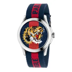 Đồng Hồ Unisex Gucci Le Marché Des Merveilles Watch YA126495 Màu Xanh Navy/Đỏ