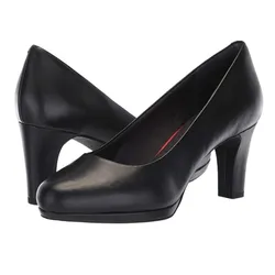 Giày Cao Gót Nữ Rockport Total Motion Leah Platform Plain Pump CH2350 - Black Màu Đen Size 37 US