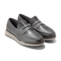 Giày Lười Nam Cole Haan Zerogrand Remastered Penny Loafers Màu Xám Khói Size 40