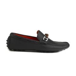 Giày Lười Nam Hermès Alessandro Loafer Noir Màu Đen Size 42