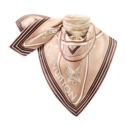 Khăn Lụa Nữ Louis Vuitton LV Ultimate Monogram Square 90 M79587 Màu Vàng Nhạt