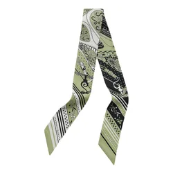Khăn Nữ Hermès Festival Des Amazones Bandana Twilly H064217S 07 Màu Xanh Lá