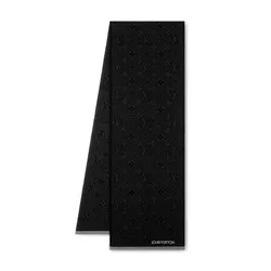Khăn Quàng Cổ Louis Vuitton LV Echarpe My Monogram Eclipse Scarf M73468 Màu Đen Xám