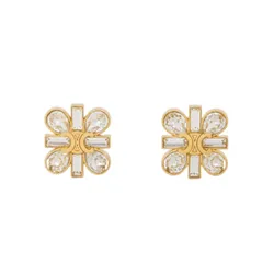 Khuyên Tai Nữ Celine Daisy Earrings In Strass And Brass 461JV6BRS 35OR Màu Vàng
