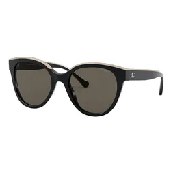 Kính Mát Nữ Chanel Pantos Sunglasses 0CH5414 C534/3 Màu Đen Nâu