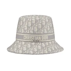 Mũ Dior Oblique Small Brim Bucket Hat Màu Trắng Xám Size 57