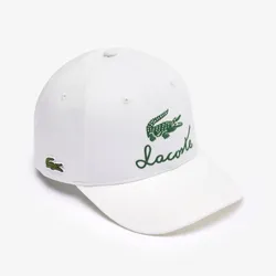 Mũ Lacoste Embroidered Crocodile And Logo Cap RK4068-00 70V Màu Trắng