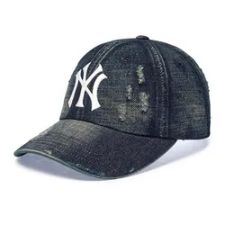 Mũ MLB Vintage Damaged Denim Unstructured Ball Cap NY Yankees 3ACPB195N-50NYL Màu Xanh Navy