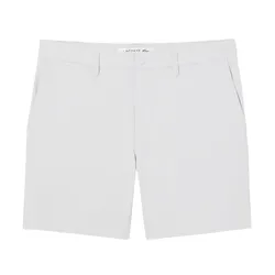 Quần Short Nam Lacoste Men's Slim Fit Commuter Shorts FH3014 ACZ Màu Xám Nhạt Size 40