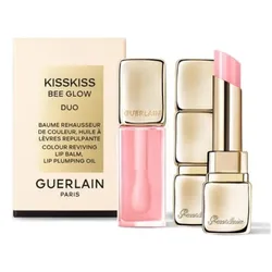 Set Son Dưỡng Guerlain KissKiss Bee Glow Duo 258 Rose Glow 2 Món