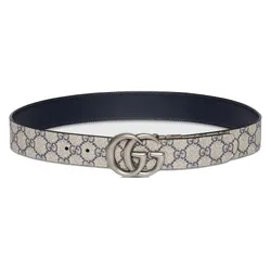 Thắt Lưng Nam Gucci GG  Marmont Reversible Belt Màu Xanh Be Size 85