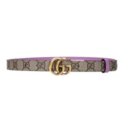 Thắt Lưng Nữ Gucci Belt Monogram 65941892TIC9763 Hai Mặt Màu Xám/Tím Size 70