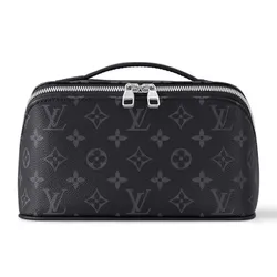 Túi Cầm Tay Nam Louis Vuitton LV Toiletry M11508 Màu Xám Đen