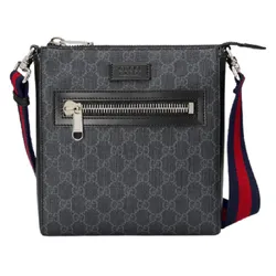 Túi Đeo Chéo Gucci GG Supreme Black Small Messenger Bag 523599 K5RLN 1095 Màu Đen