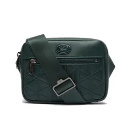 Túi Đeo Chéo Nam Lacoste Monogram Reporter Bag NH4401MR Màu Xanh Rêu