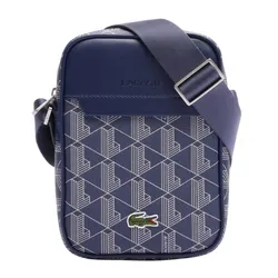 Túi Đeo Chéo Nam Lacoste Pique Leather NH4482BG M83 Màu Xanh Navy