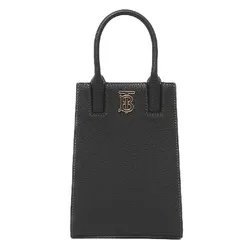 Túi Đeo Chéo Nữ Burberry Grainy Leather Micro Frances Black Crossbody Bag Màu Đen