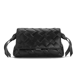 Túi Đeo Chéo Nữ Charles & Keith CNK Ivette Recycled Suede Woven Crossbody Bag Noir CK2-80151564-1 Màu Đen