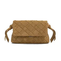 Túi Đeo Chéo Nữ Charles & Keith CNK Ivette Recycled Suede Woven Crossbody Bag Sahara Sand CK2-80151564-1 Màu Vàng Cát