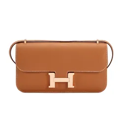 Túi Đeo Vai Nữ Hermès Constance Elan Rose Gold Hardware Màu Nâu