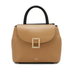 Túi Đeo Chéo Nữ Lyn Devyn Top Handle Handbag - Black Variation 2 L25FBWB027 Màu Nâu Đen
