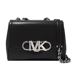 Túi Đeo Chéo Nữ Michael Kors MK Medium Parker Shoulder Bag In Leather Màu Đen (Logo Bạc)