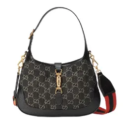 Túi Đeo Vai Nữ Gucci Jackie 1961 Small Shoulder Leather Black 678843-UN3AG-1294 Màu Đen Xám