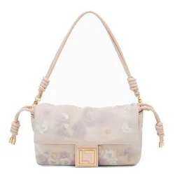 Túi Đeo Vai Nữ Lyn Abigo Chiffon Crossbody Bag - Pink LL25FBT641 Màu Hồng